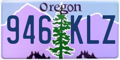 OR license plate 946KLZ