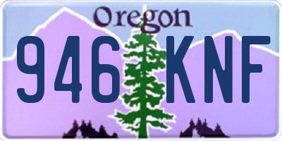 OR license plate 946KNF