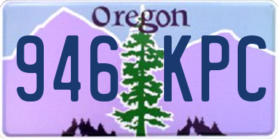 OR license plate 946KPC