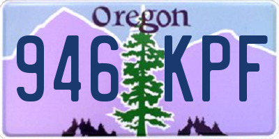 OR license plate 946KPF