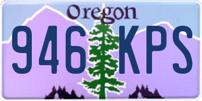 OR license plate 946KPS