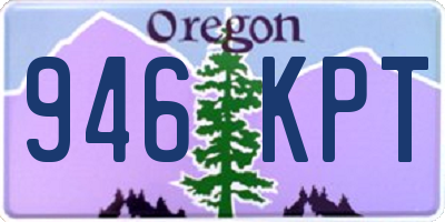OR license plate 946KPT