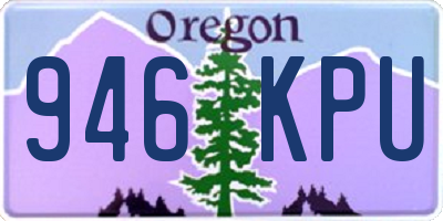 OR license plate 946KPU