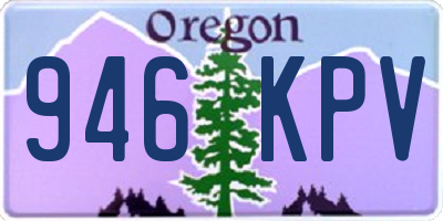 OR license plate 946KPV