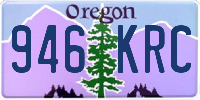 OR license plate 946KRC