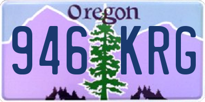 OR license plate 946KRG