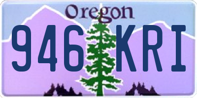 OR license plate 946KRI