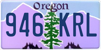 OR license plate 946KRL