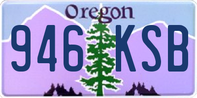 OR license plate 946KSB