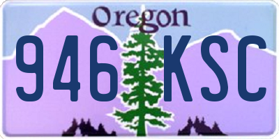 OR license plate 946KSC