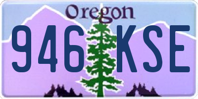 OR license plate 946KSE