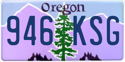 OR license plate 946KSG
