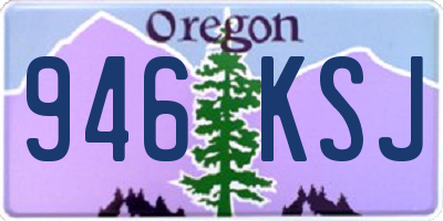 OR license plate 946KSJ