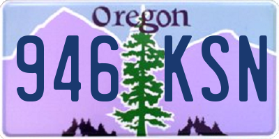 OR license plate 946KSN