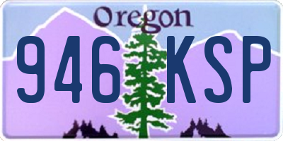 OR license plate 946KSP