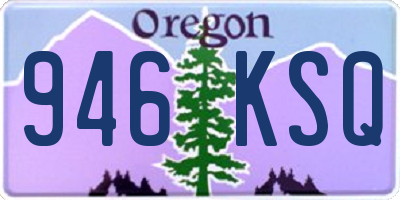 OR license plate 946KSQ