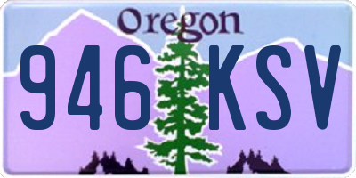 OR license plate 946KSV