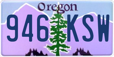 OR license plate 946KSW