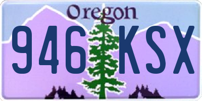 OR license plate 946KSX