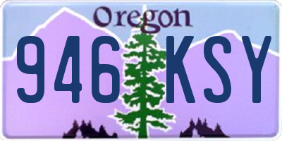 OR license plate 946KSY