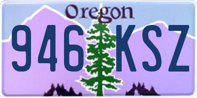 OR license plate 946KSZ
