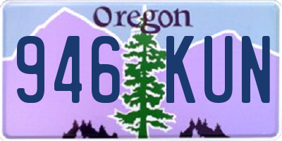 OR license plate 946KUN