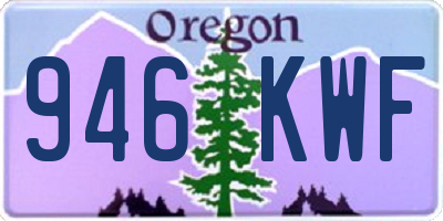 OR license plate 946KWF