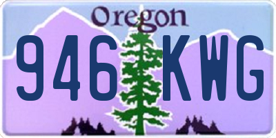 OR license plate 946KWG
