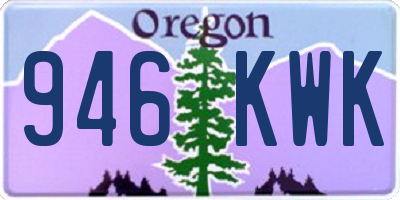 OR license plate 946KWK
