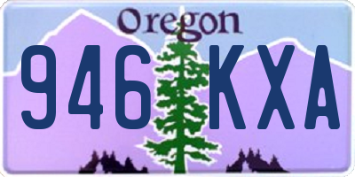 OR license plate 946KXA