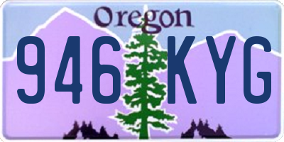 OR license plate 946KYG