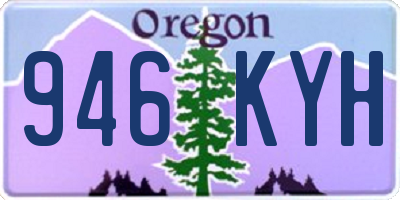 OR license plate 946KYH