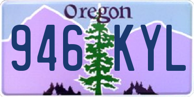 OR license plate 946KYL