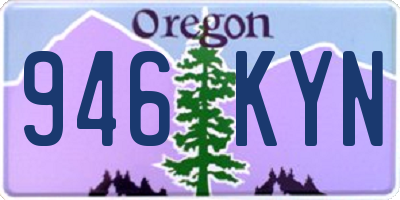 OR license plate 946KYN