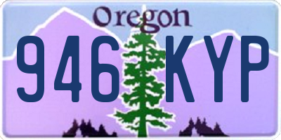 OR license plate 946KYP