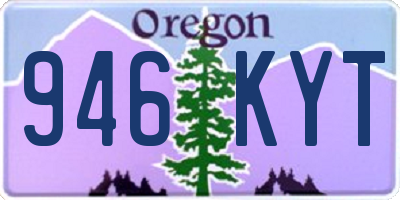 OR license plate 946KYT