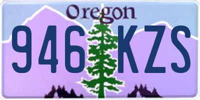 OR license plate 946KZS
