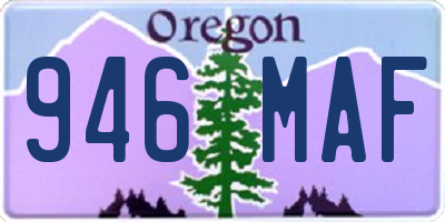 OR license plate 946MAF