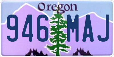 OR license plate 946MAJ