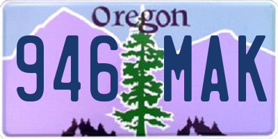 OR license plate 946MAK