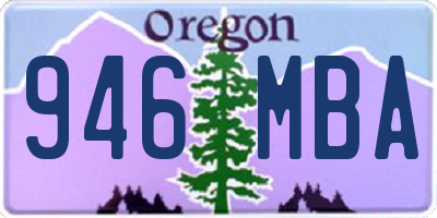 OR license plate 946MBA