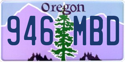 OR license plate 946MBD