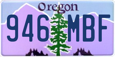 OR license plate 946MBF