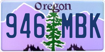 OR license plate 946MBK