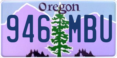 OR license plate 946MBU