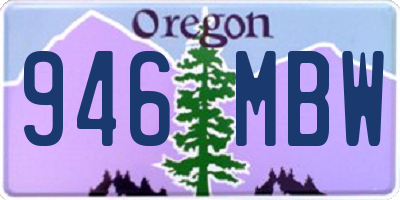 OR license plate 946MBW