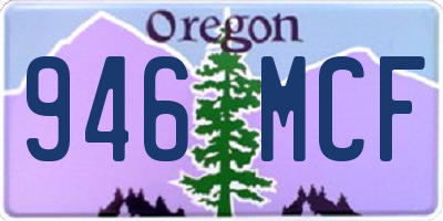 OR license plate 946MCF
