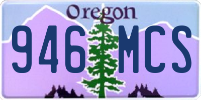 OR license plate 946MCS