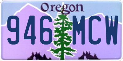 OR license plate 946MCW
