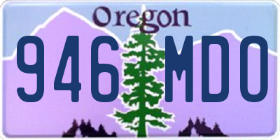 OR license plate 946MDO